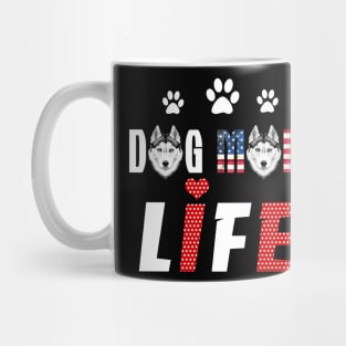 Siberian Husky Mom Life Patriotic America 4Th Of July Mug